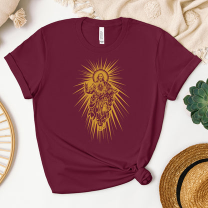 Jesus Christ Rising with Sacred Heart 01