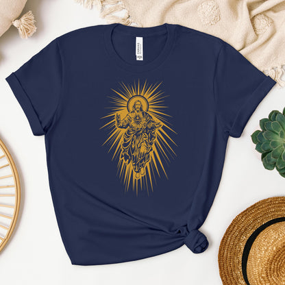 Jesus Christ Rising with Sacred Heart 01