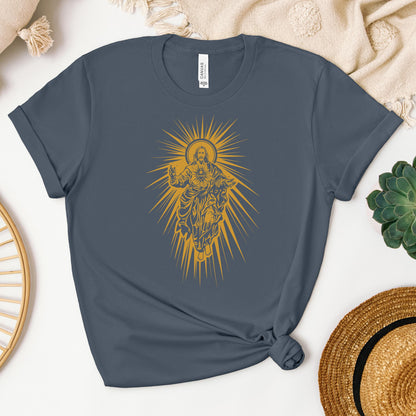 Jesus Christ Rising with Sacred Heart 01