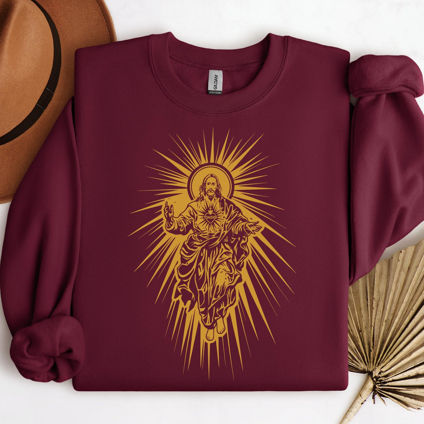 Jesus Christ Rising with Sacred Heart 01