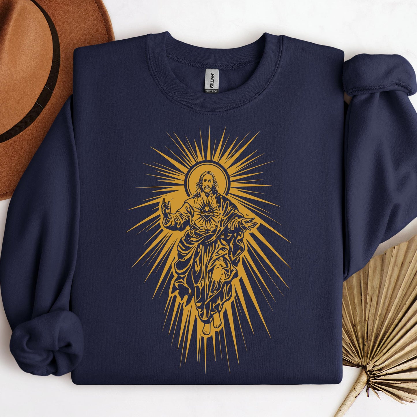Jesus Christ Rising with Sacred Heart 01