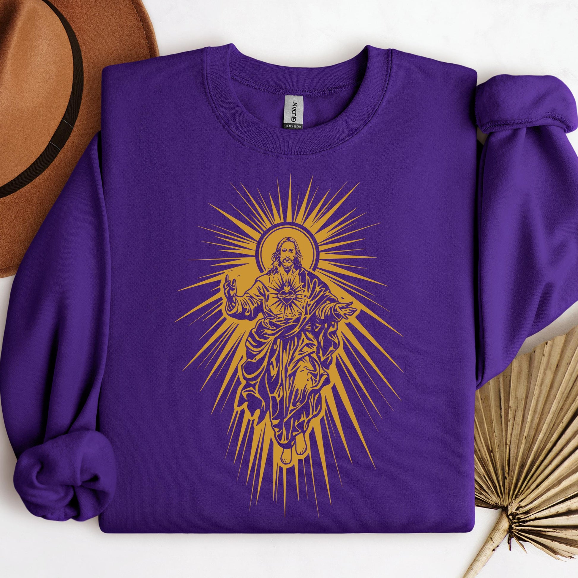 Jesus Christ Rising with Sacred Heart 01