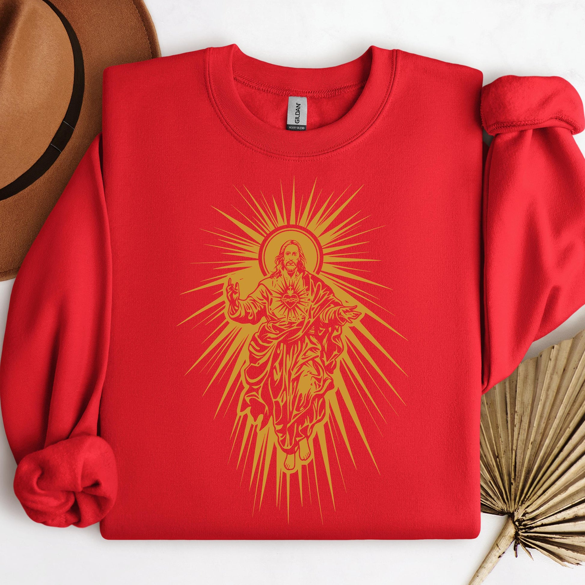 Jesus Christ Rising with Sacred Heart 01