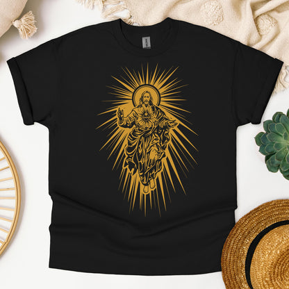 Jesus Christ Rising with Sacred Heart 01