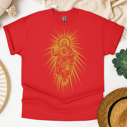 Jesus Christ Rising with Sacred Heart 01