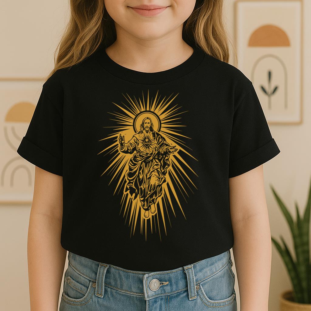 Jesus Christ Rising with Sacred Heart 01