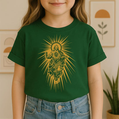 Jesus Christ Rising with Sacred Heart 01