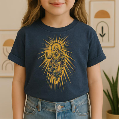 Jesus Christ Rising with Sacred Heart 01