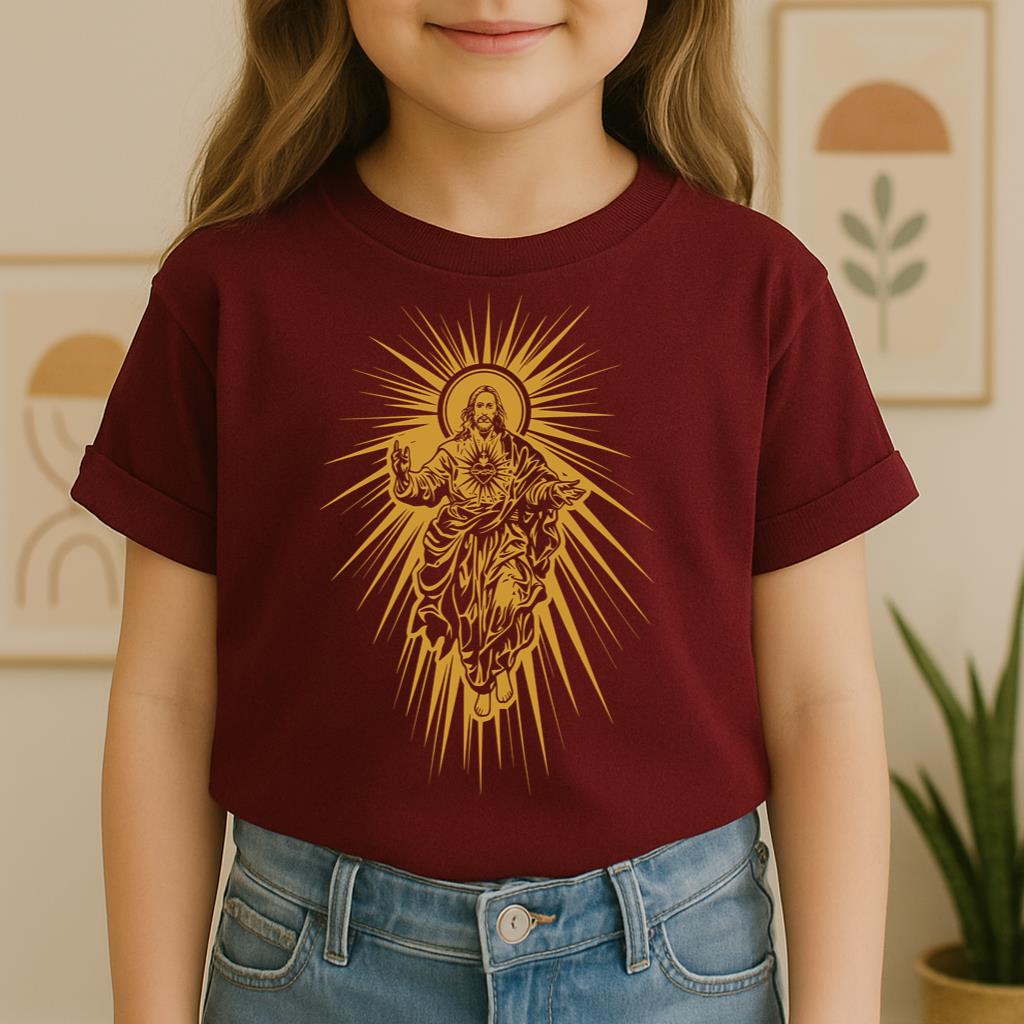 Jesus Christ Rising with Sacred Heart 01