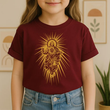 Jesus Christ Rising with Sacred Heart 01