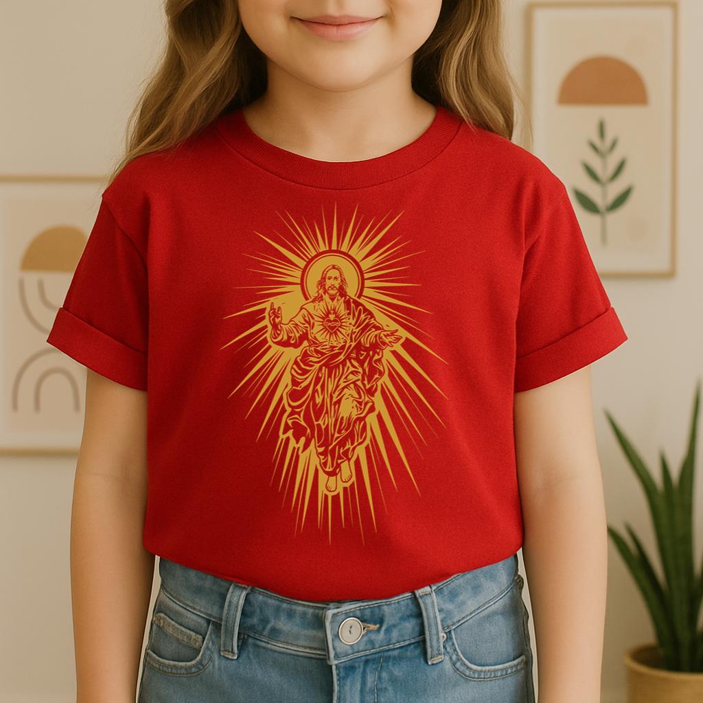 Jesus Christ Rising with Sacred Heart 01