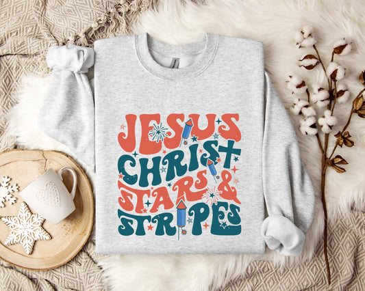 Jesus Christ Stars & Stripes Sweatshirt