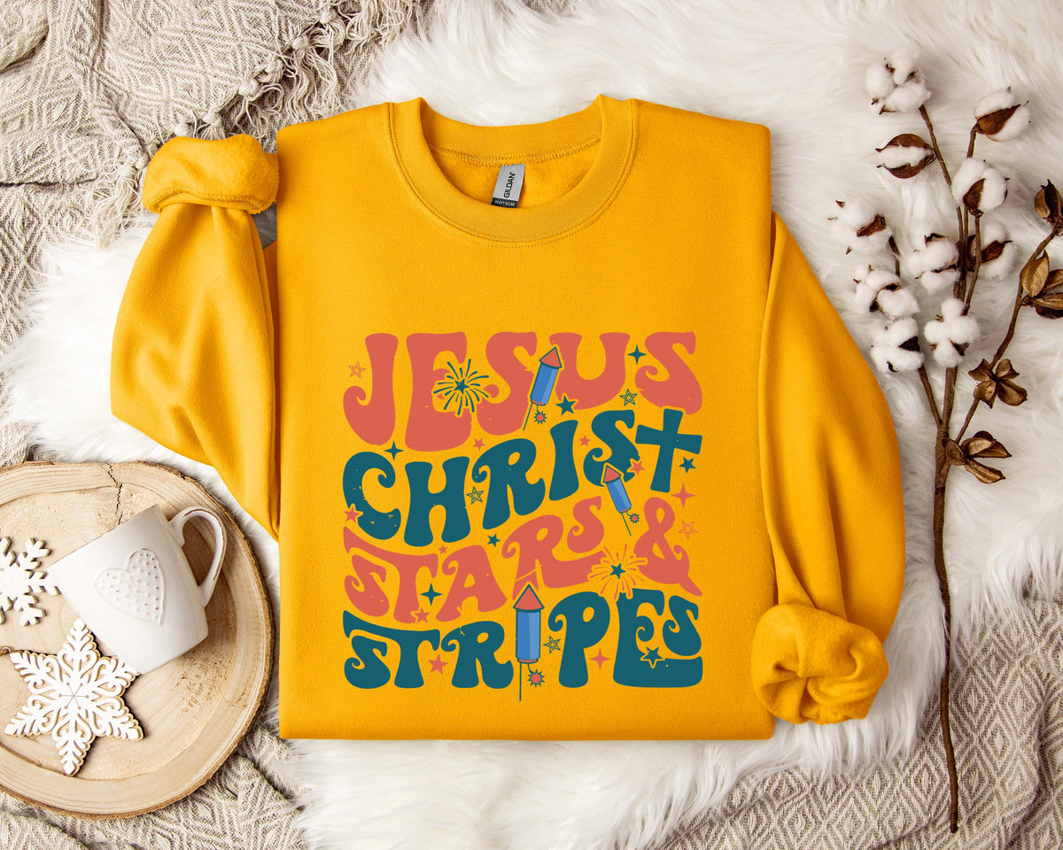 Jesus Christ Stars & Stripes Sweatshirt