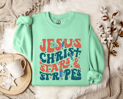 Jesus Christ Stars & Stripes Sweatshirt