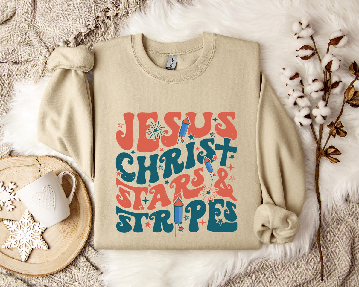 Jesus Christ Stars & Stripes Sweatshirt