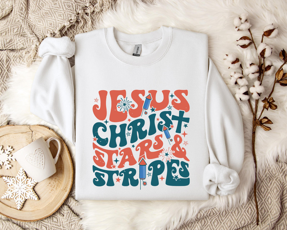 Jesus Christ Stars & Stripes Sweatshirt