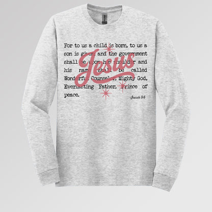 Jesus Christmas Bible Verse Isaiah 9.6 01