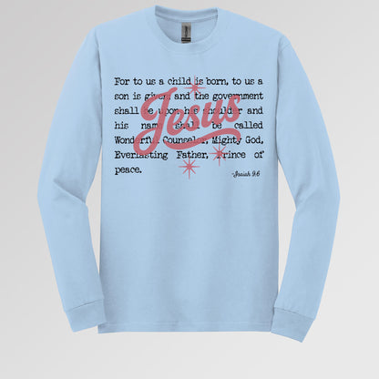 Jesus Christmas Bible Verse Isaiah 9.6 01