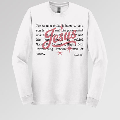 Jesus Christmas Bible Verse Isaiah 9.6 01