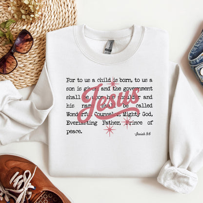 Jesus Christmas Bible Verse Isaiah 9.6 01