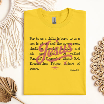 Jesus Christmas Bible Verse Isaiah 9.6 01