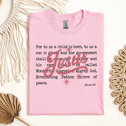 Jesus Christmas Bible Verse Isaiah 9.6 01