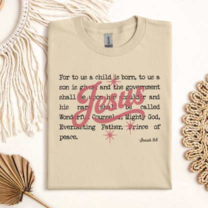 Jesus Christmas Bible Verse Isaiah 9.6 01