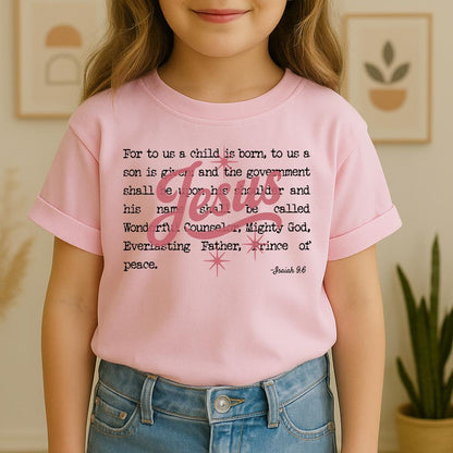 Jesus Christmas Bible Verse Isaiah 9.6 01