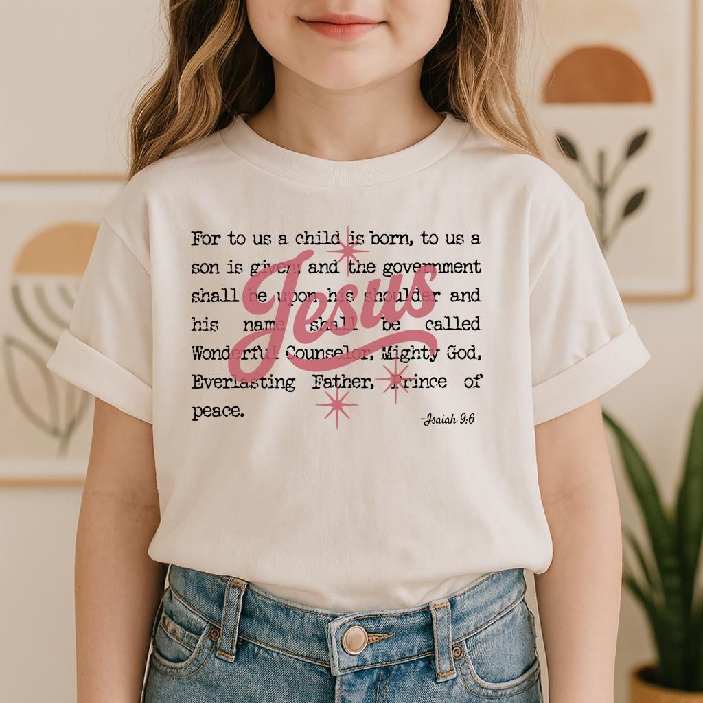 Jesus Christmas Bible Verse Isaiah 9.6 01
