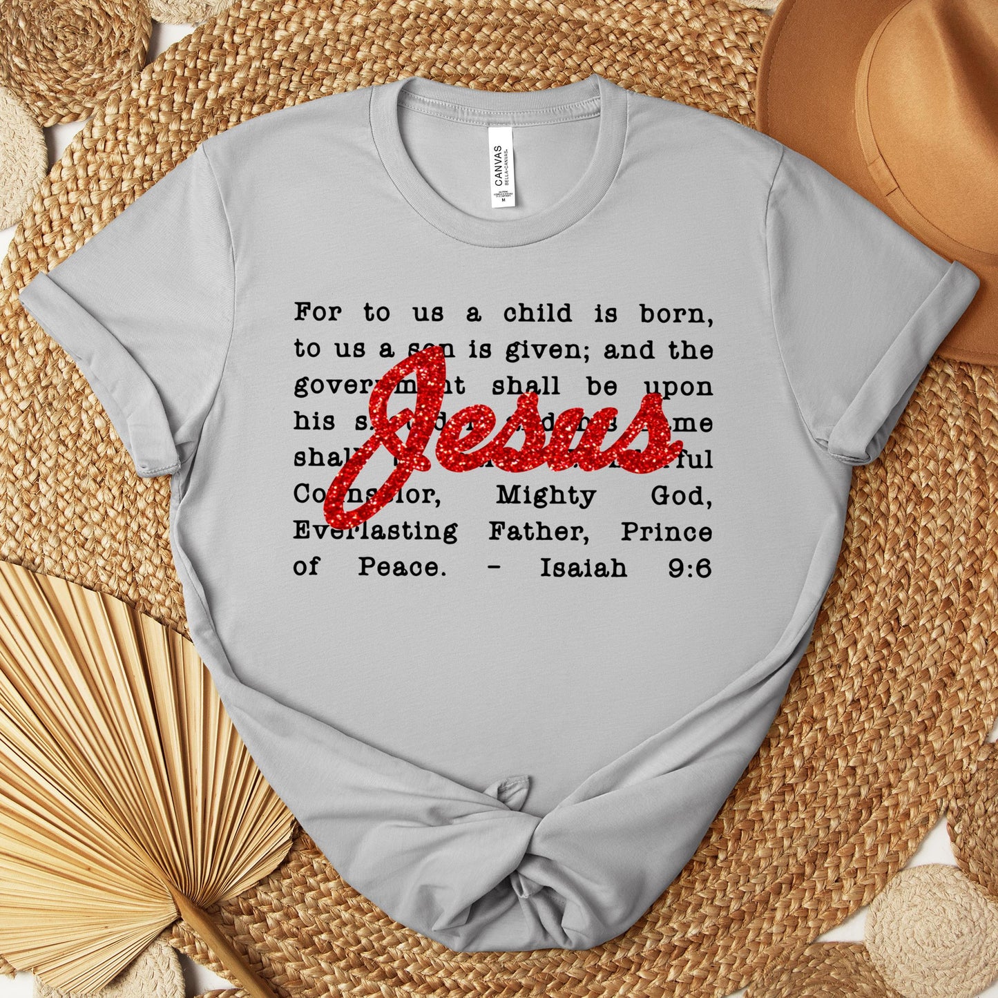 Jesus Christmas Bible Verse Isaiah 9.6 Premium T-shirt