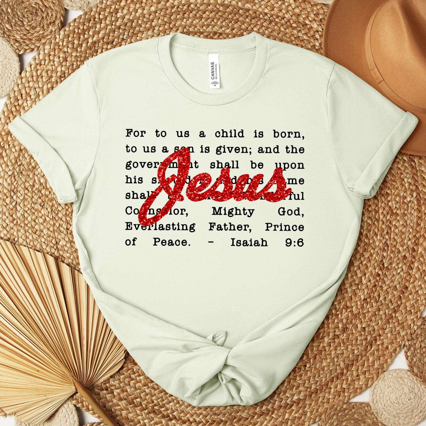 Jesus Christmas Bible Verse Isaiah 9.6 Premium T-shirt