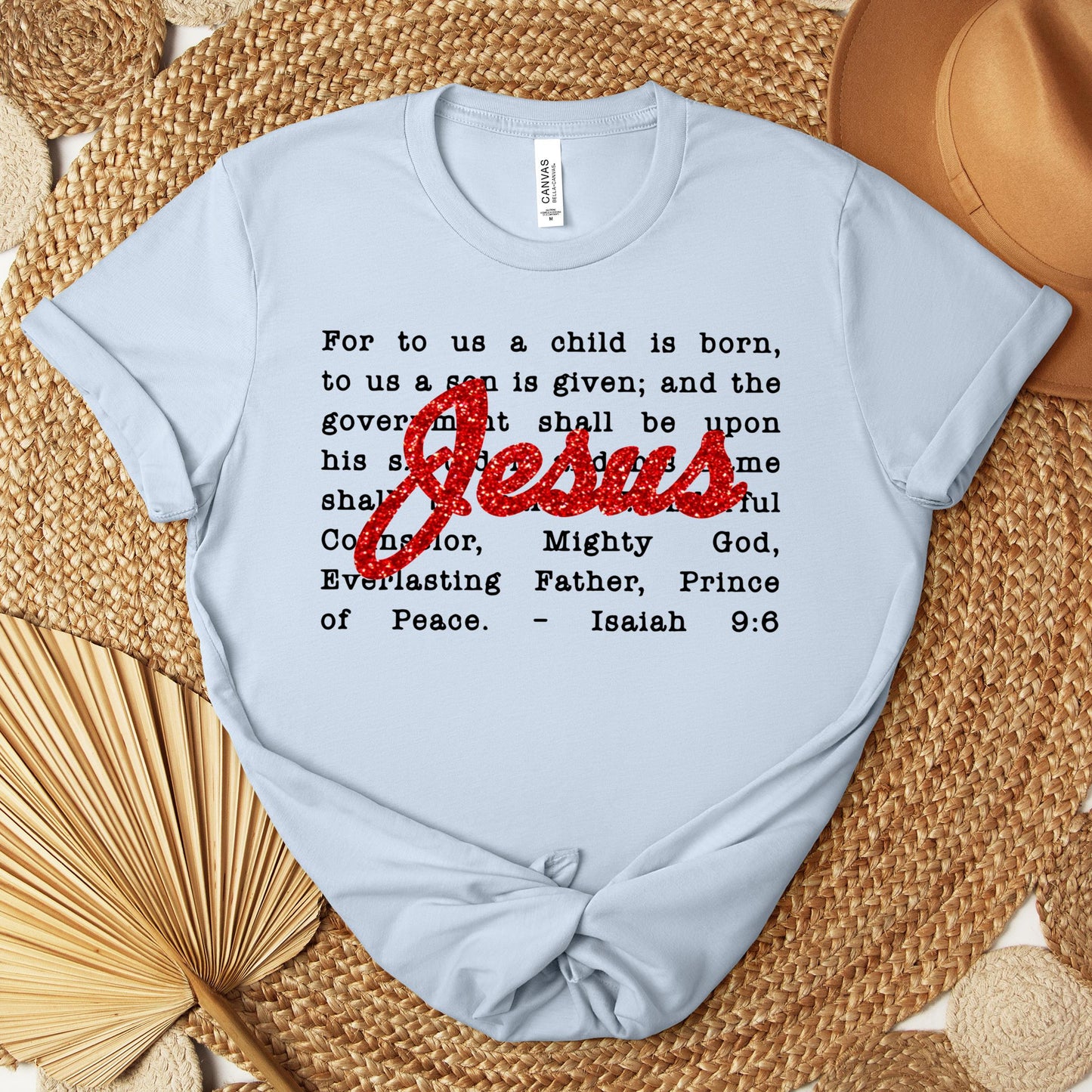 Jesus Christmas Bible Verse Isaiah 9.6 Premium T-shirt