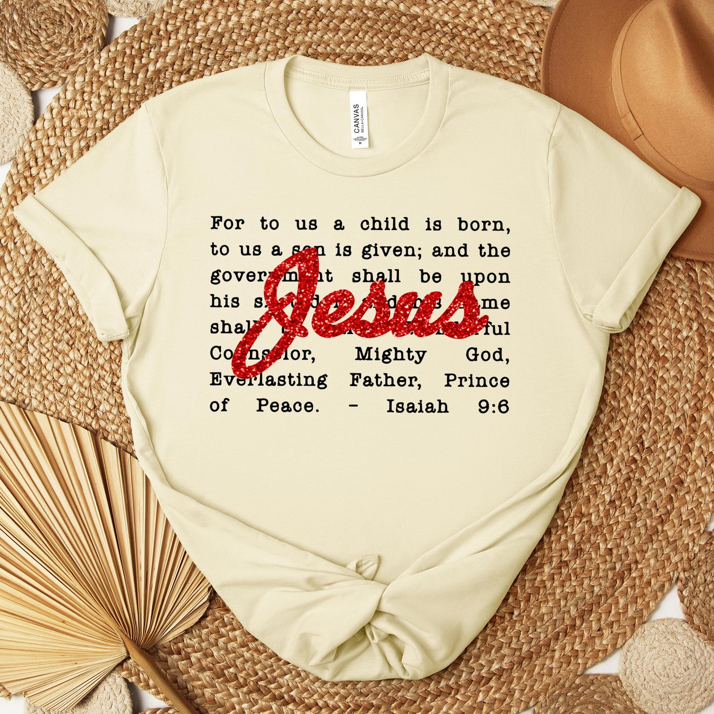 Jesus Christmas Bible Verse Isaiah 9.6 Premium T-shirt
