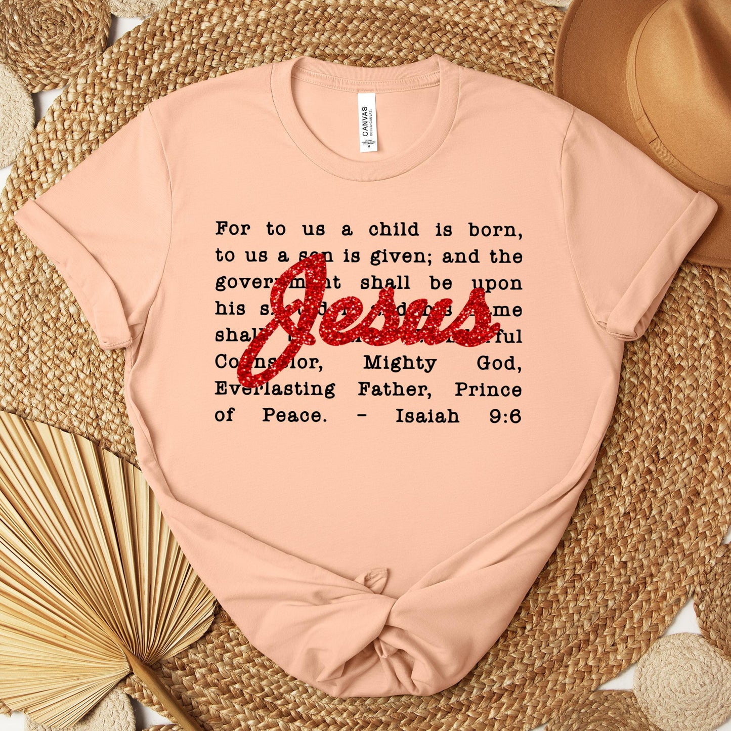 Jesus Christmas Bible Verse Isaiah 9.6 Premium T-shirt