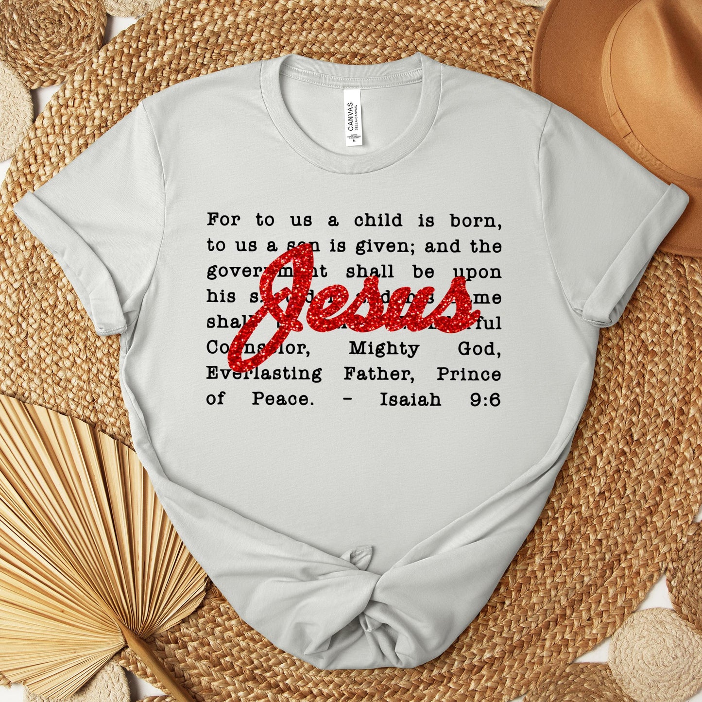 Jesus Christmas Bible Verse Isaiah 9.6 Premium T-shirt