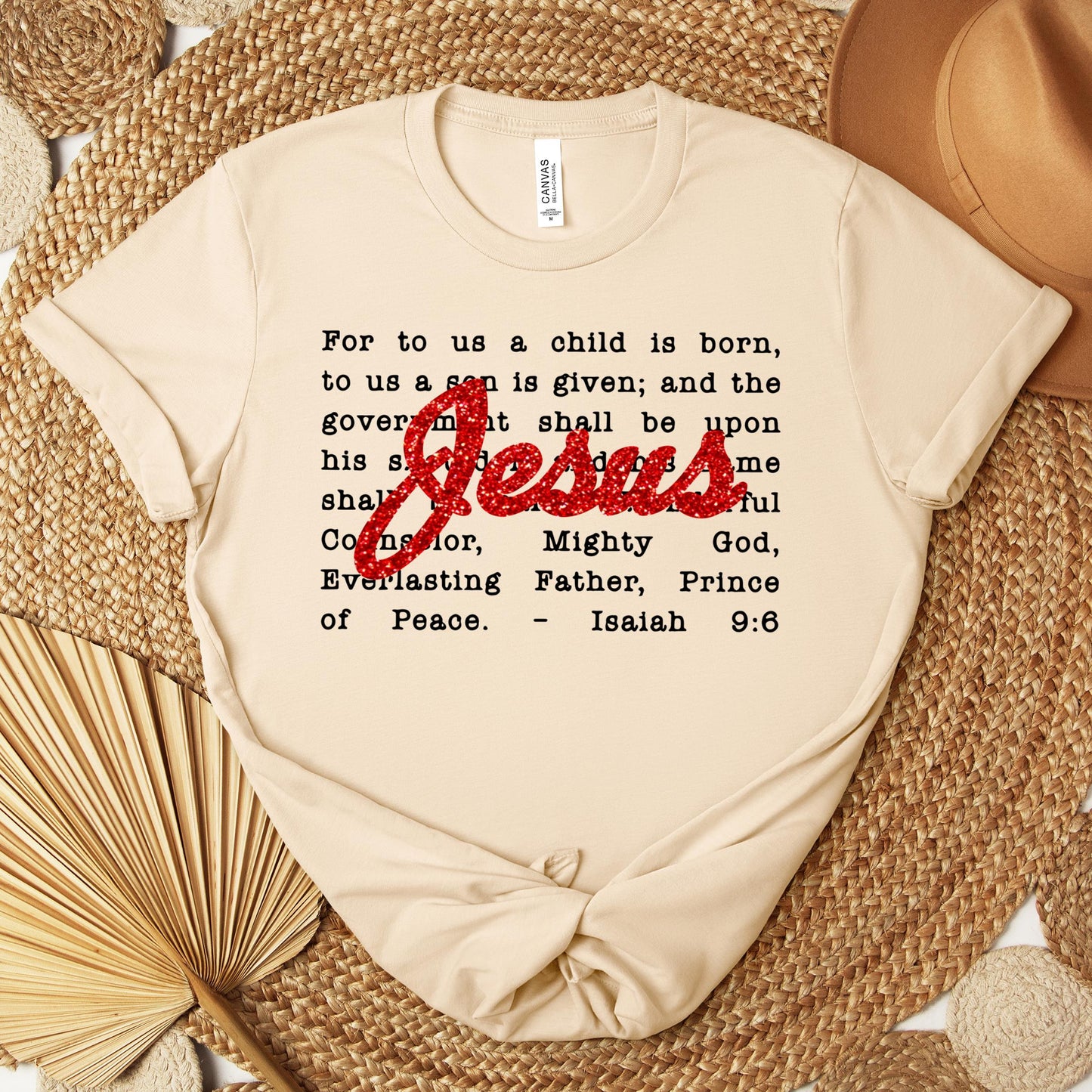 Jesus Christmas Bible Verse Isaiah 9.6 Premium T-shirt