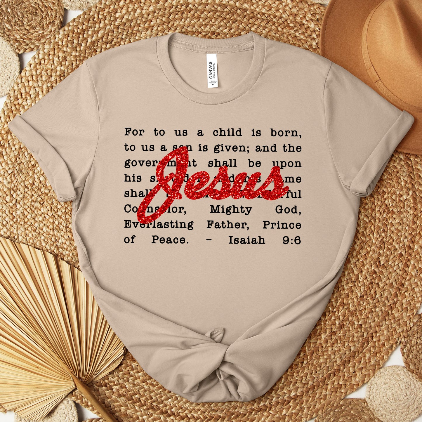 Jesus Christmas Bible Verse Isaiah 9.6 Premium T-shirt