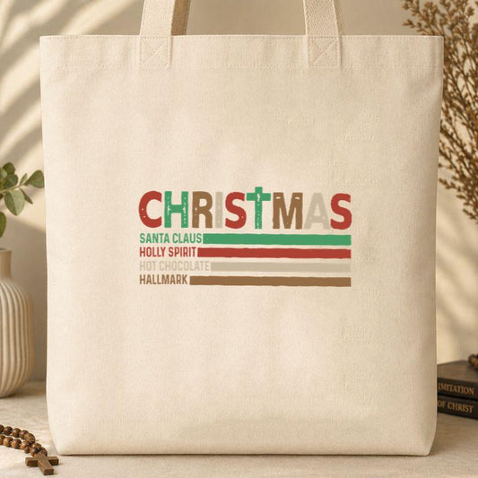 Jesus Christmas Keywords Tote Bag