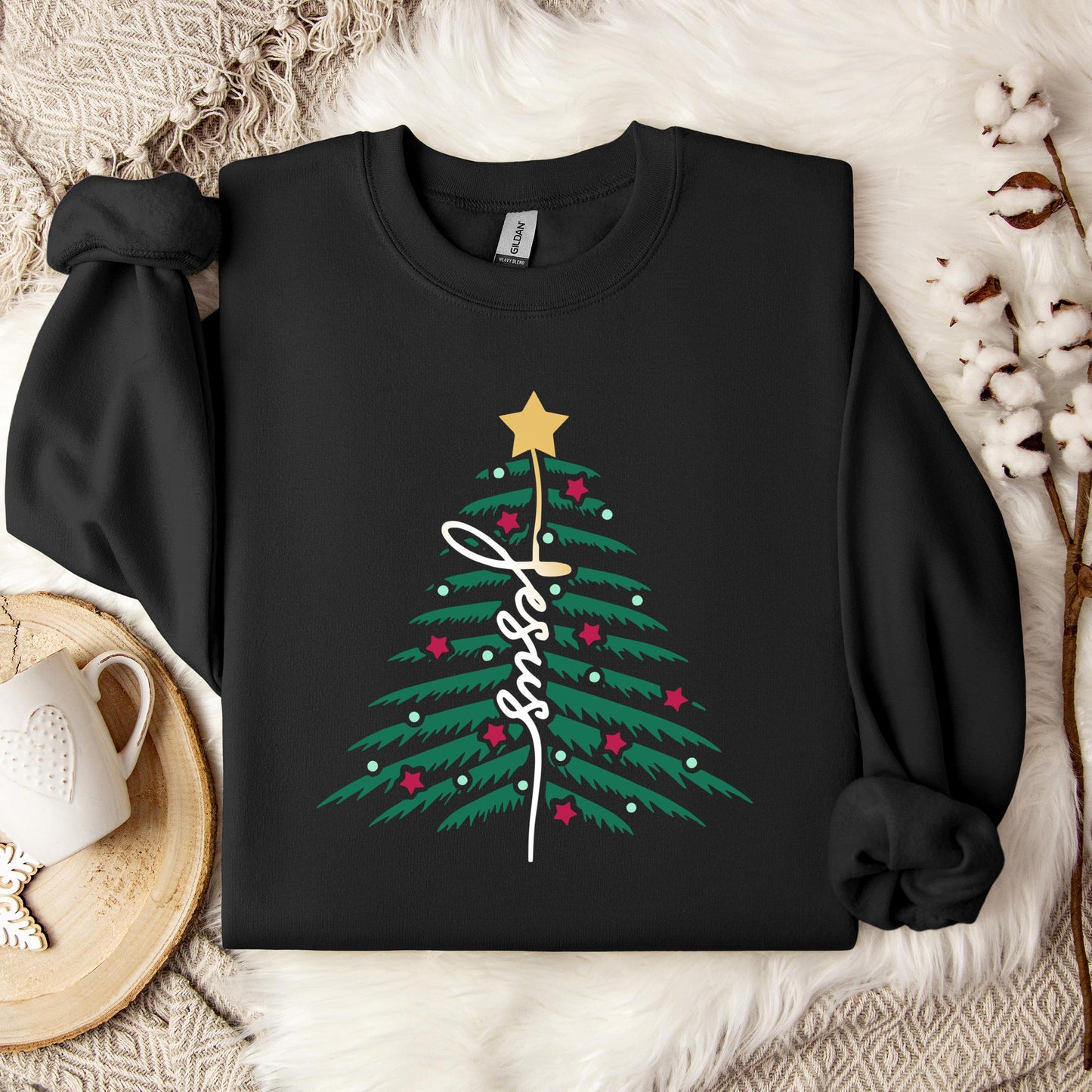 Jesus Christmas Tree 01 Sweatshirt