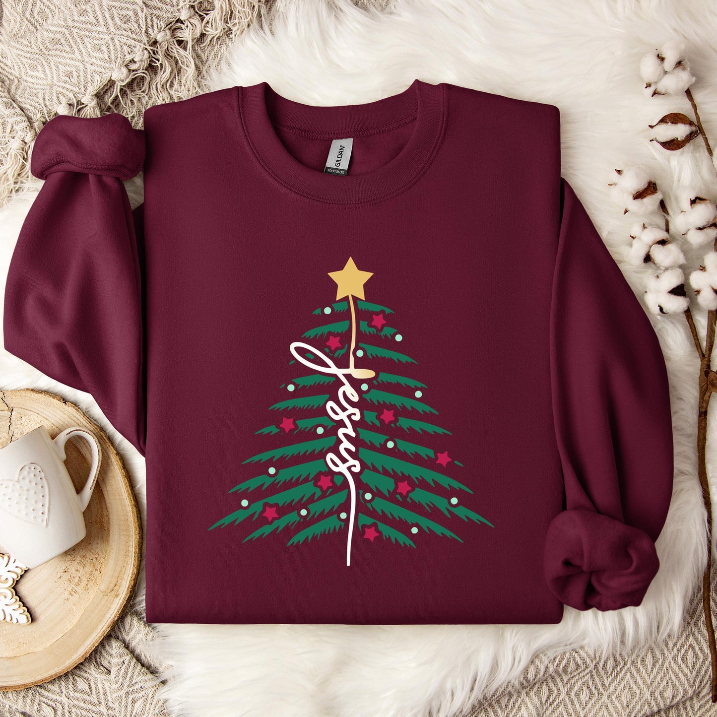 Jesus Christmas Tree 01 Sweatshirt