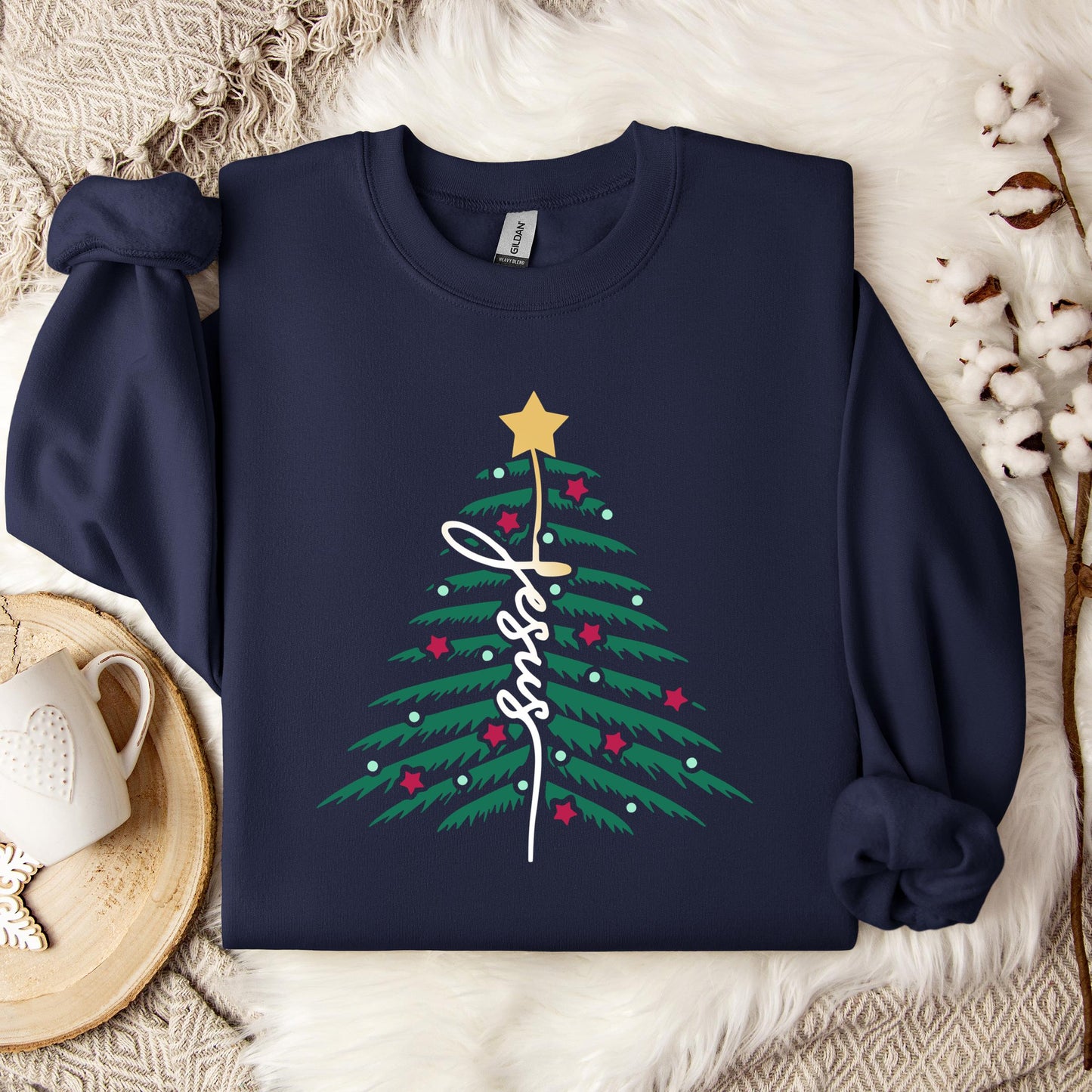 Jesus Christmas Tree 01 Sweatshirt