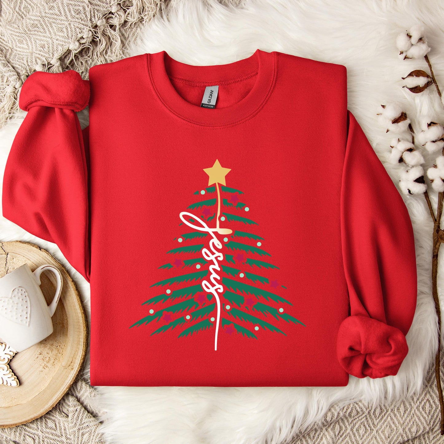 Jesus Christmas Tree 01 Sweatshirt
