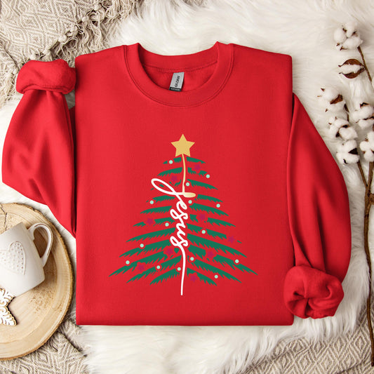 Jesus Christmas Tree 01 Sweatshirt