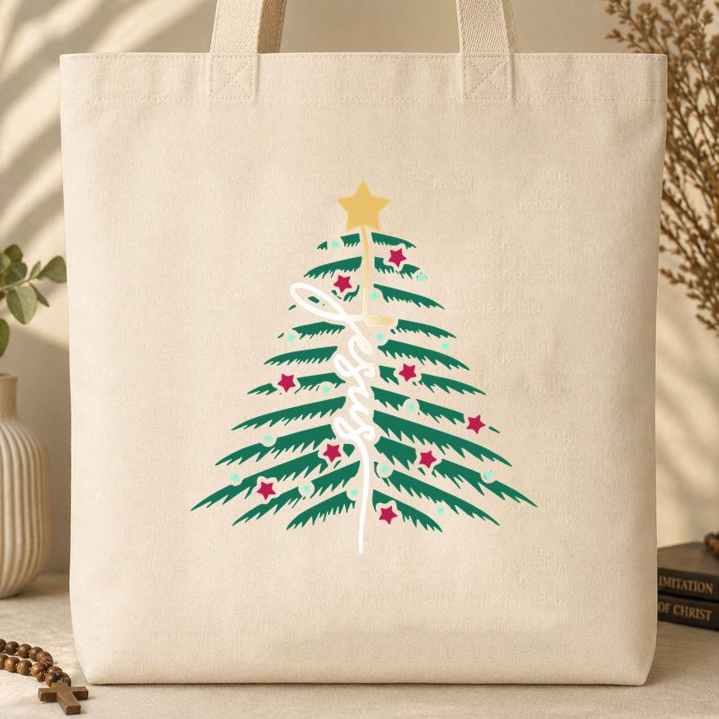 Jesus Christmas Tree 01 Tote Bag