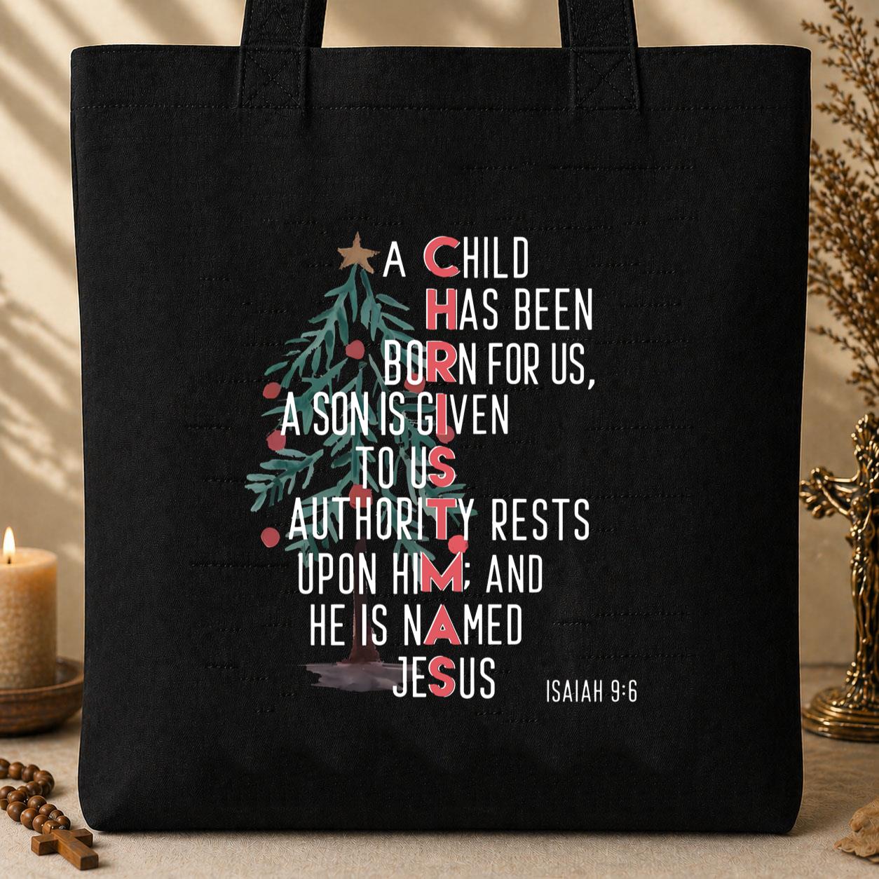 Jesus Christmas Tree 02 Tote Bag