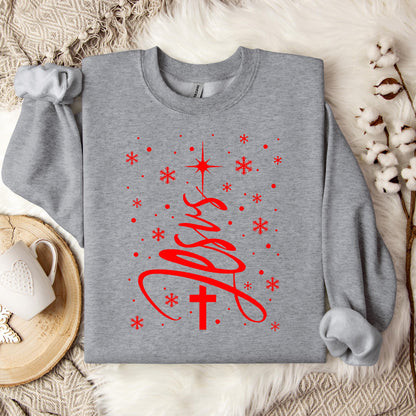 Jesus Christmas Tree Sweatshirt