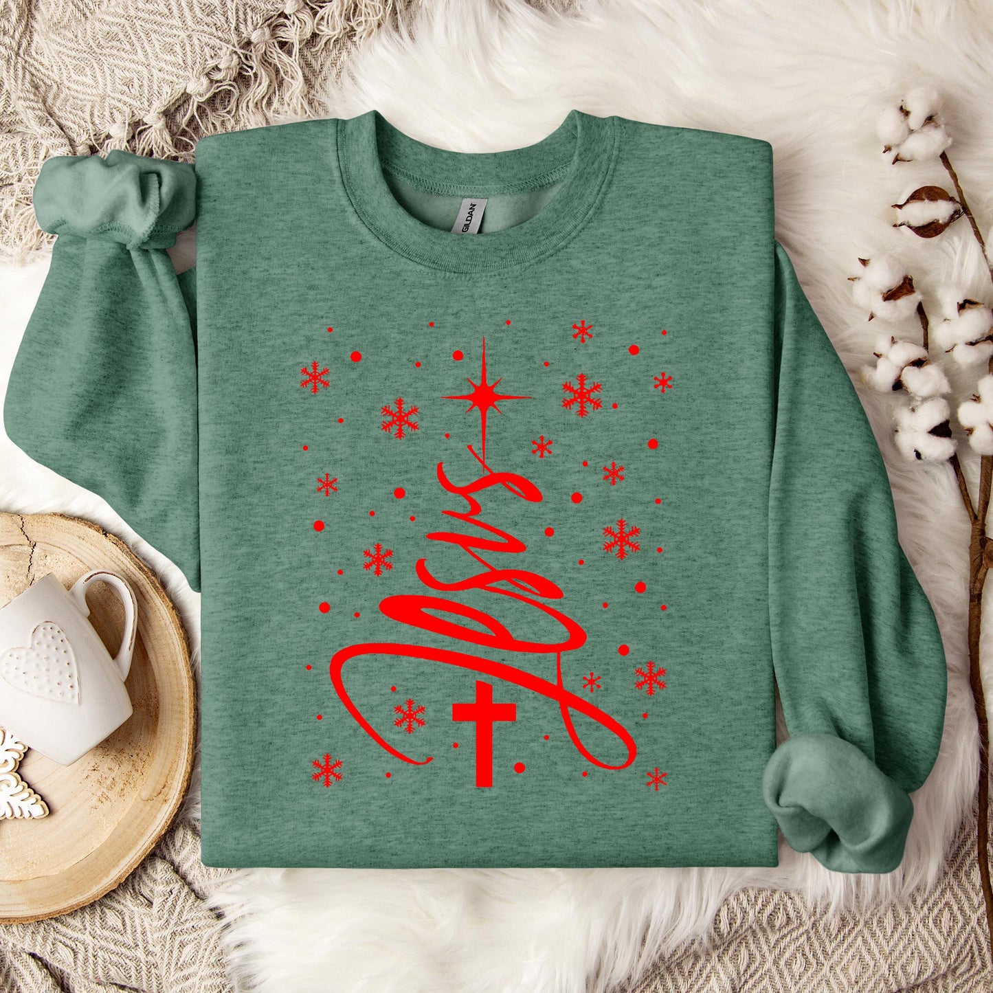 Jesus Christmas Tree Sweatshirt