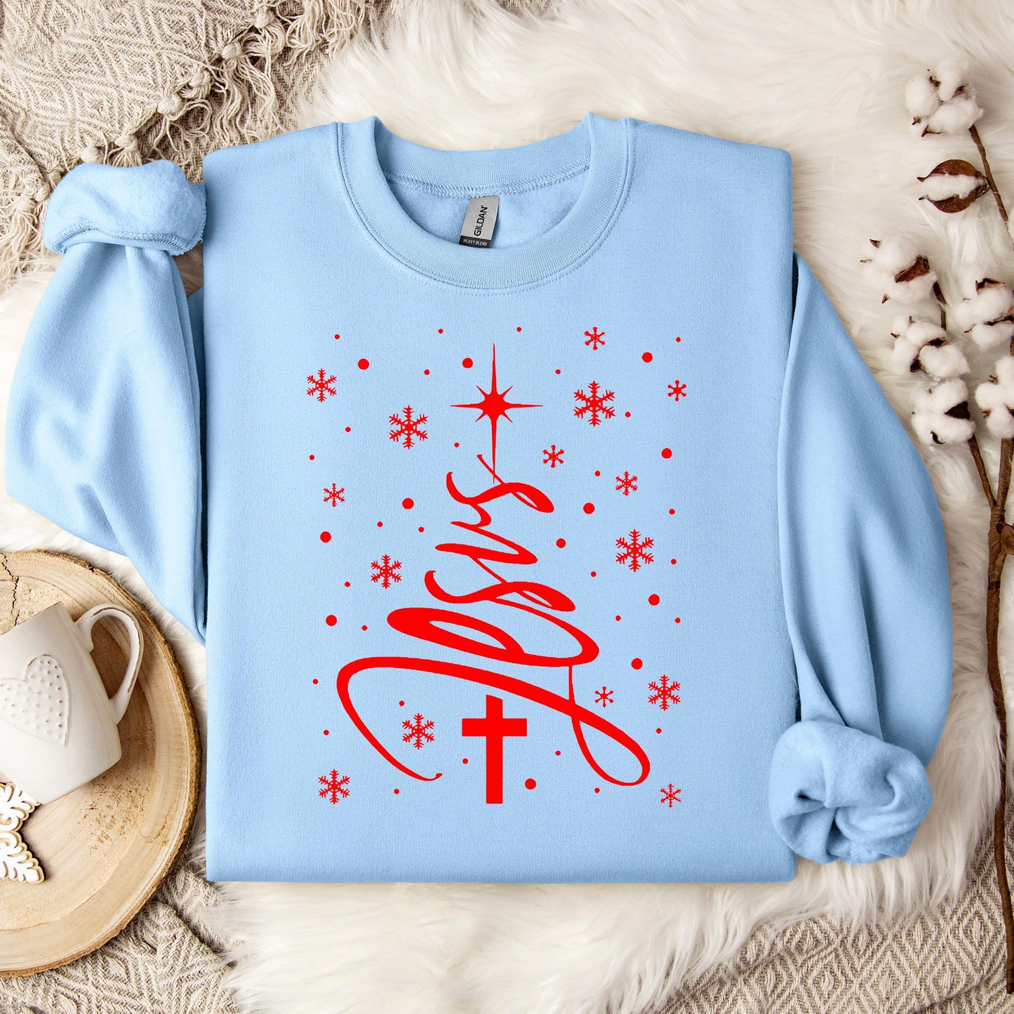 Jesus Christmas Tree Sweatshirt