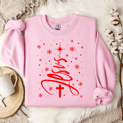Jesus Christmas Tree Sweatshirt