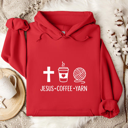 Jesus Coffee Yarn Hoodie